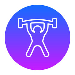 Weight Lifting Person Icon of Physical Fitness iconset.