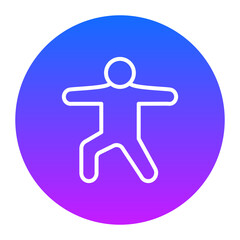 Warrior Pose Left Icon of Physical Fitness iconset.