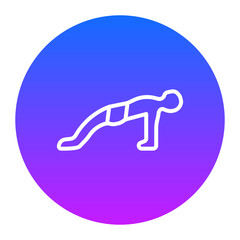 Upward Plank Pose Icon of Physical Fitness iconset.