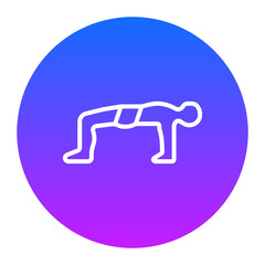 Upward Table Pose Icon of Physical Fitness iconset.