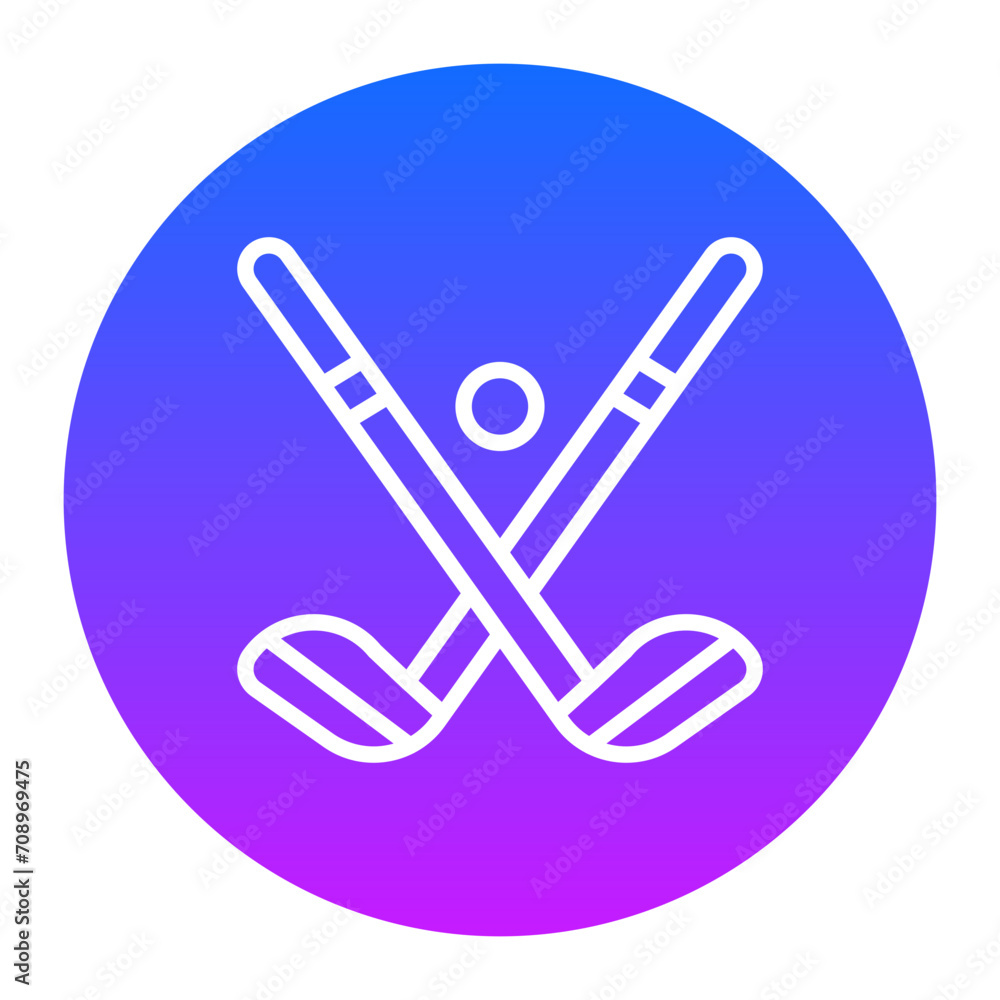 Poster golf sticks icon of physical fitness iconset.