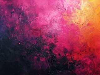 Abstract background with pink, yellow and black paint strokes. Ai Generated Images - obrazy, fototapety, plakaty