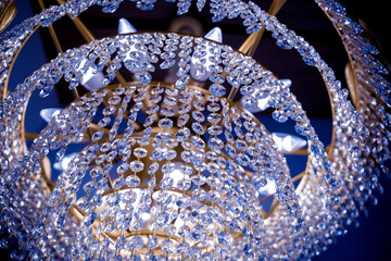 decorative lamps background at the showroom of a large store