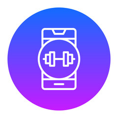 Online Gym Icon of Workout App iconset.