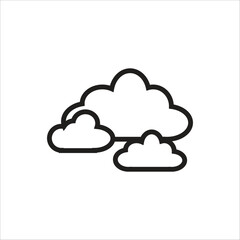 cloudy vector icon line template