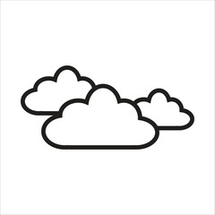 cloudy vector icon line template