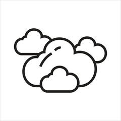 cloudy vector icon line template
