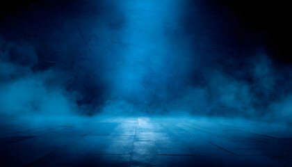 Fototapeta premium In the Spotlight: Concrete Studio Floor in Dark Street Setting