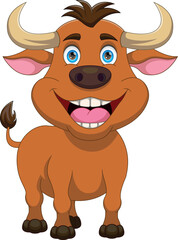 cute baby bull cartoon
