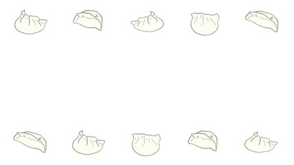 Dumplings in cartoonish footage video