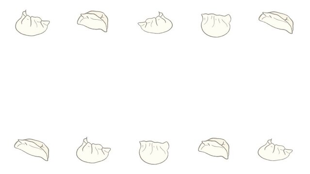 Dumplings in cartoonish footage video
