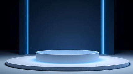 Podium, booth, stage, product background for displaying products, 3D rendering