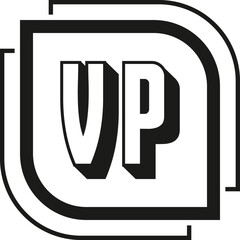 VP letter logo design on white background. VP logo. VP creative initials letter Monogram logo icon concept. VP letter design