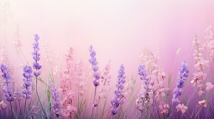 Fototapeta premium light pastel spring background illustration airy floral, fresh vibrant, colorful serene light pastel spring background