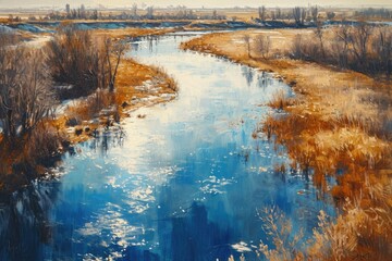 Fototapeta premium Vibrant Abstract River