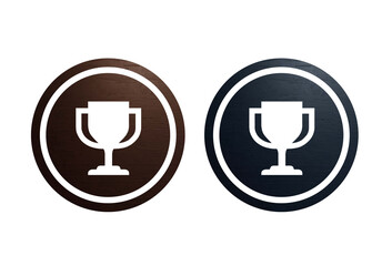 trophy icon symbol brown and gray.