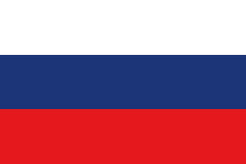 The national flag of the Russian Federation of Russia with the correct official colours which is a tricolour of three horizontal stripes of white, blue and red, stock illustration image - obrazy, fototapety, plakaty