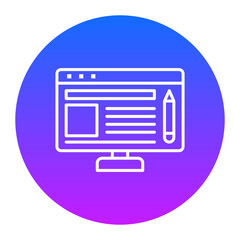 Fototapeta premium Website Blog Icon of Seo and Web iconset.