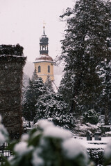 church in winter