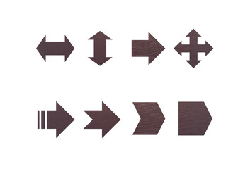 arrow shapes icon symbol brown
