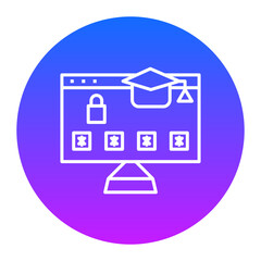 Student Log In Icon of Online Education iconset.