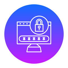 Obraz premium Password Locked Icon of Security iconset.