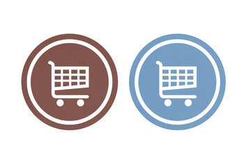 Shopping chart icon symbol red and blue