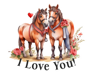 Couple horse valentine sublimation design © Pro Designer 1