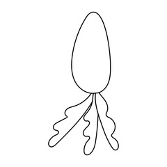 easter carrot vegetable food colored line doodle