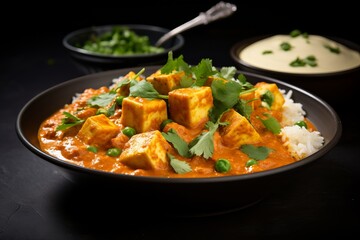 Paneer Curry Desi Food Dish