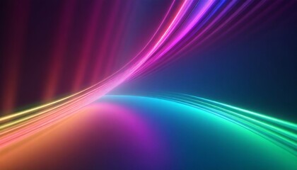3d render abstract colorful background illuminated with colorful neon light glowing curvy line simple wallpaper