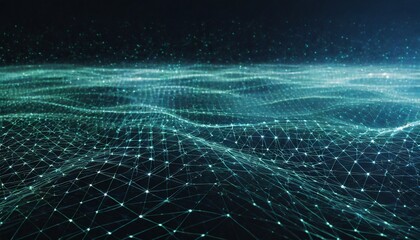 cyber big data flow blockchain data fields network line connect stream concept of ai technology...