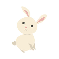 Cute bunny rabbit vector illustration