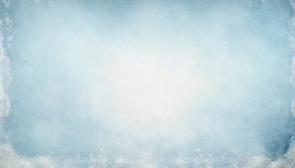 pastel blue background with soft blurred white center and faded old vintage texture border