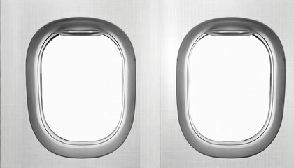 airplane window open with blank white space