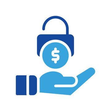 recommend clip art: save money dollar and hand icon glyph style or logo illustration.