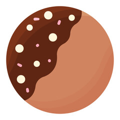 donut color day chocolate cream food icon