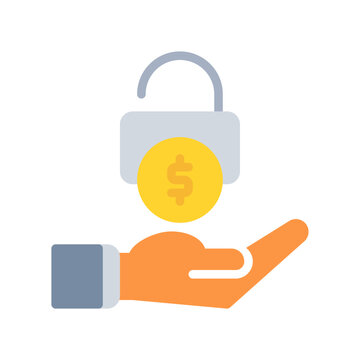 recommend clip art: save money dollar and hand icon outline black style or logo illustration.