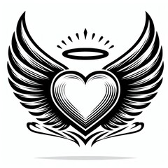 heart design or heart and wings or heart with wings