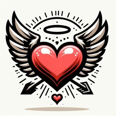 heart with wings or heart and wings