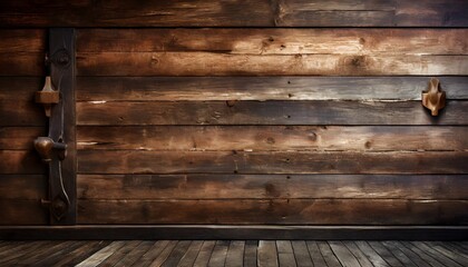 old brown wooden boards in a textured horizontal fence wall of a rustic house a viking boat or the surface of a blackened table of wood steampunk wallpaper with background panels - obrazy, fototapety, plakaty