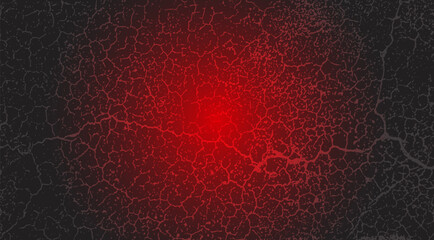 geometric grunge effect art with digital fingerprint, a circular pattern on a black background, a lava red background with cracks and cracks, a red light on a black grunge texture,