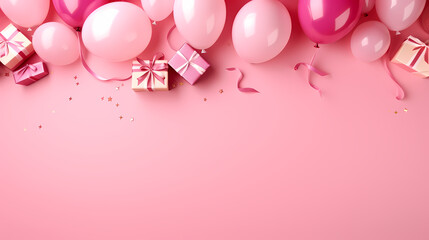 Colorful balloon decoration for birthday celebration