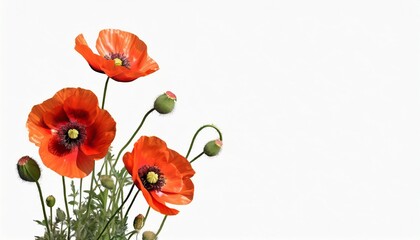 horned poppy flowers on background isolated with copy space