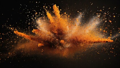 freeze motion of spice explosion black background