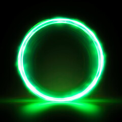 Obraz premium beautiful purple neon ring with glow generated by AI 