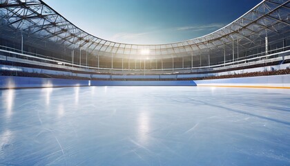 hockey ice rink sport arena empty field stadium