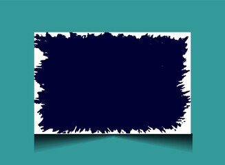 Blue paint brush vector flyer black square vintage brush template on a pink background vector,stain grungy frame frame grunge stroke,
