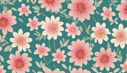pattern pink flowers