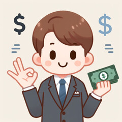 businessman with money
